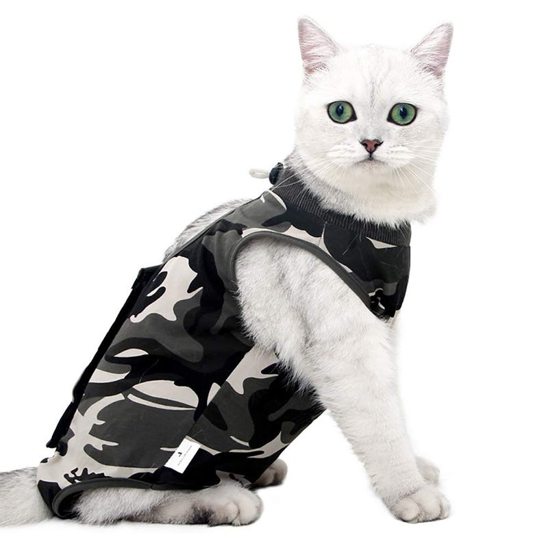 Coppthinktu Cat Recovery Suit for Abdominal Wounds or Skin Diseases, Cat Onesie for Cats After Surgery Female Kitten Recovery Suit, Breathable E-Collar Alternative for Cats After Spay Anti Licking Wounds - Image 1